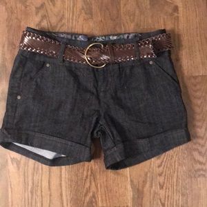 Denim Dress Shorts w Belt
